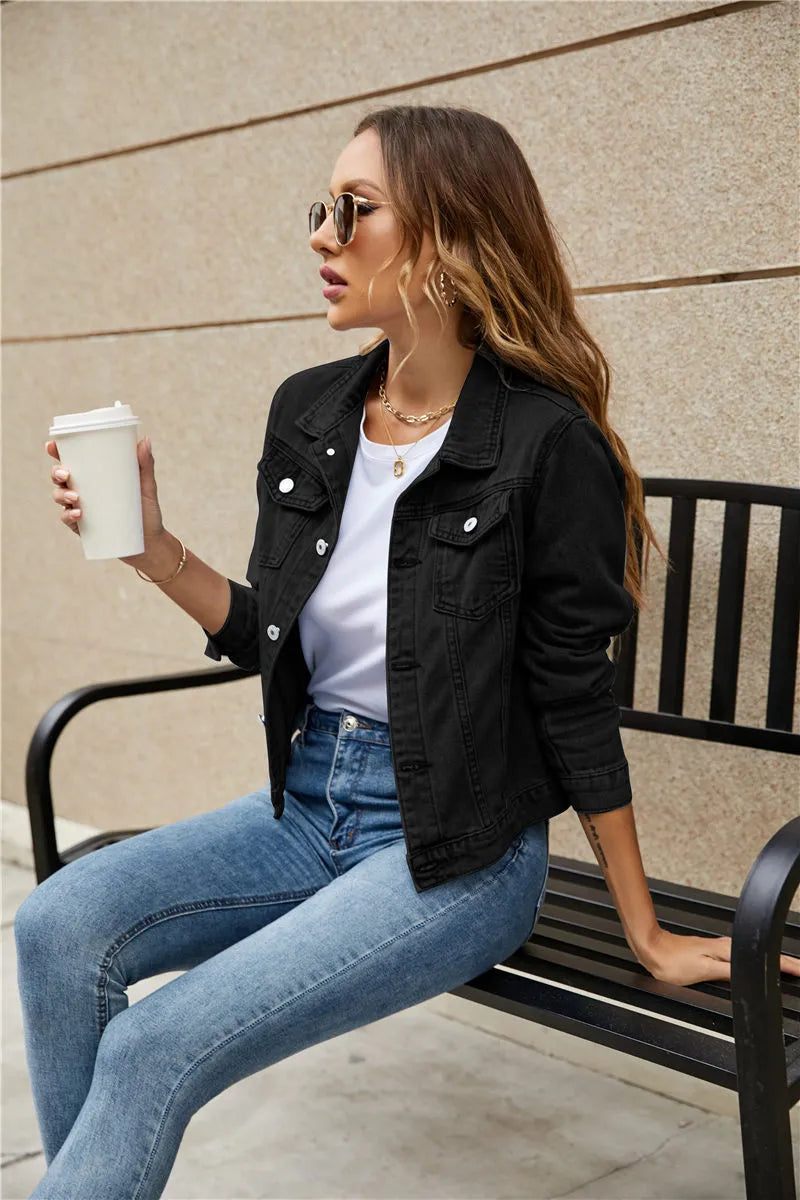 Jasna – Cropped Denim Jacket