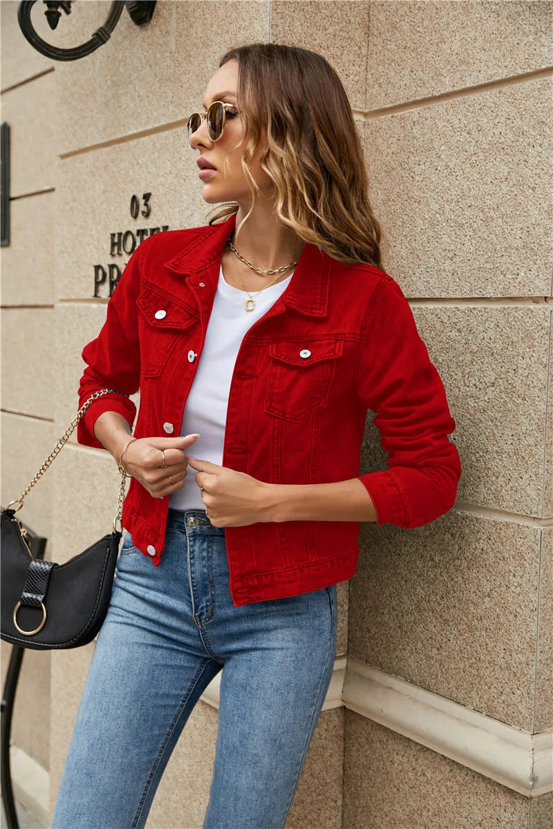 Jasna – Cropped Denim Jacket