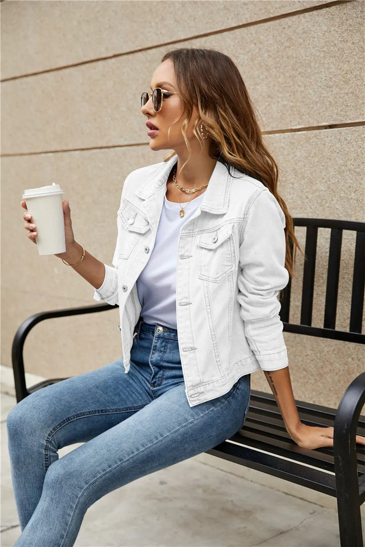 Jasna – Cropped Denim Jacket