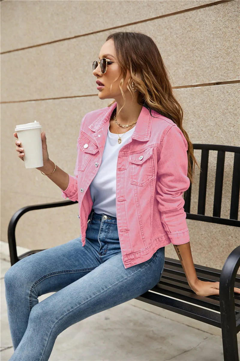 Jasna – Cropped Denim Jacket